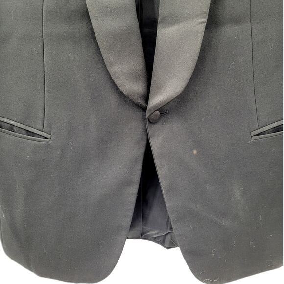 Vito Rufolo Vintage Black Satin Collar and‎ Button Tuxedo Blazer Jacket s44 - Picture 7 of 15